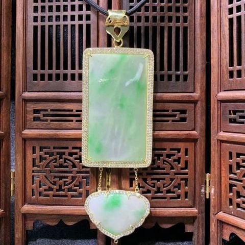 Thẻ Bài Ngọc  Bọc Bạc Xi Vàng