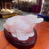  Tượng Thiềm Thừ ngọc Onyx Hồng 30cm 