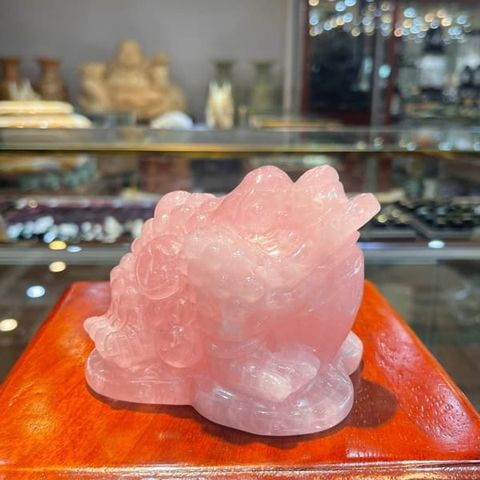 Thiềm Thừ Thạch Anh Hồng 11cm