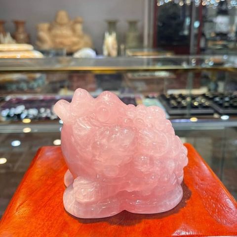 Thiềm Thừ Thạch Anh Hồng 11cm