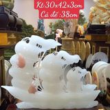  Tác Phẩm Thuận Buồm Xuôi Gió ngọc Onyx trắng 30cm 