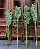  Trâm Cài Tóc Ngọc Bích Chạm Rồng Phượng 