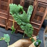  Trâm Cài Tóc Ngọc Bích Chạm Rồng Phượng 