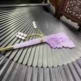  Trâm Cài Tóc Ngọc Jadeite Bọc Bạc Xi Vàng 