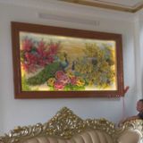  Tranh Đá Quý 3D Chim Công 