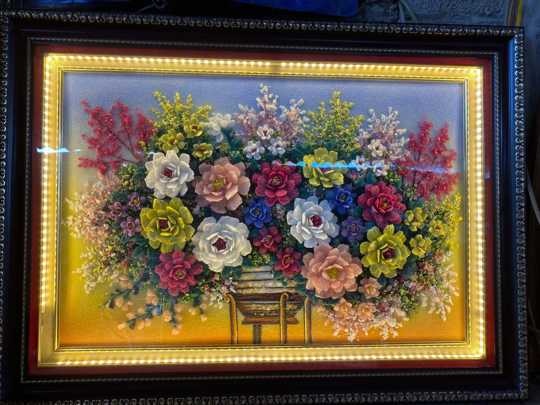  Tranh Đá Quý Hoa Khai Phú Quý M2 