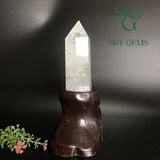  Trụ Thạch Anh Trắng Hào Quang 334g 