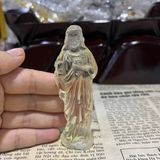  Tượng Chúa Giê su Thạch Anh Vàng 10cm 