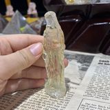  Tượng Chúa Giê su Thạch Anh Vàng 10cm 