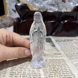 Tượng Đức Mẹ Maria Thạch Anh Trắng 10cm 