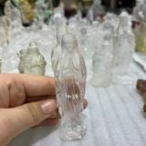  Tượng Đức Mẹ Maria Thạch Anh Trắng 10cm 