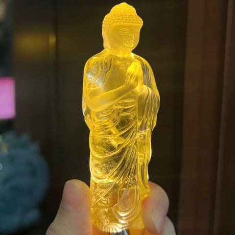 Tượng A Di Đà Thạch Anh Vàng VIP