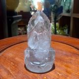  Tượng Quan Âm Thạch Anh Trắng 10cm 