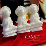  Tượng Quan Âm Canxit trắng 20cm 