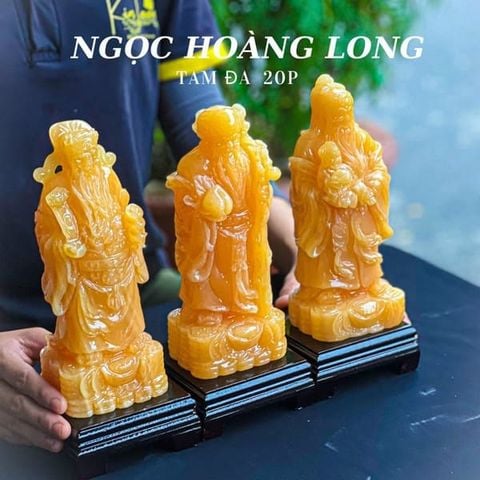 Tượng Tam Đa Phúc Lộc Thọ Ngọc Hoàng Long 20cm