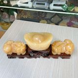  Combo Tượng Tỳ Hưu Chầu Đĩnh Vàng Ngọc Hoàng Long 