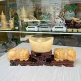  Combo Tượng Tỳ Hưu Chầu Đĩnh Vàng Ngọc Hoàng Long 