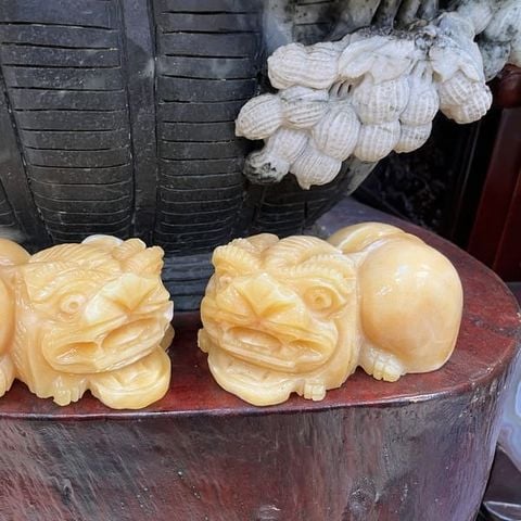 Tượng Tỳ Hưu Nằm Ngọc Hoàng Long 16cm