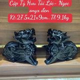  Tượng Tỳ Hưu Ngọc Onyx Đen 27.5cm 