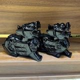  Tượng Tỳ Hưu Ngọc Onyx Đen 21cm 