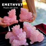  Tượng Tỳ Hưu Thạch Anh Hồng 