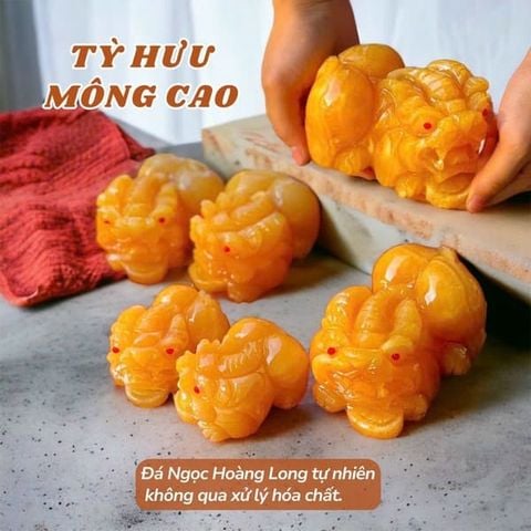 Tượng Tỳ Hưu Mông Cao Ngọc Hoàng Long 8cm