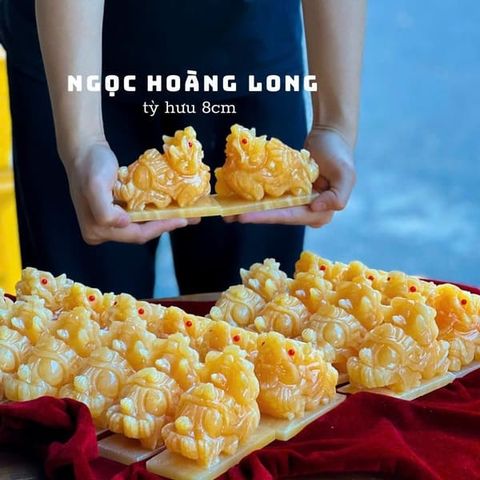  Cặp Tỳ Hưu Ngọc Hoàng Long 8cm 