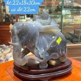 Tượng Voi Phú Quý Ngọc Mã Não 