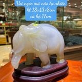  Tượng Voi Ngọc Mã Não 13cm 