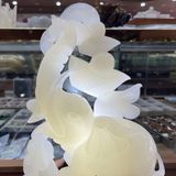  Tượng Voi Ngọc Onyx Trắng 