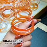  Vòng Tay Chalcedony Cam Đậm Chột 6mm 