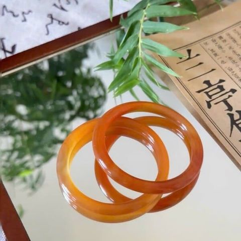 Vòng Chalcedony Cam Đậm Chột 6mm