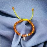  Vòng Hổ Phách Mix Chuông Và Bi Bạc 