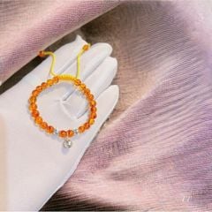 Vòng Hổ Phách Mix Chuông Và Bi Bạc
