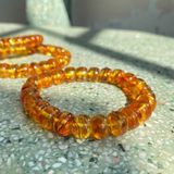  Vòng Tay Hổ Phách Dáng Hạt Pan 10mm 