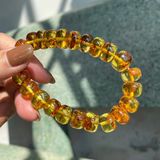  Vòng Tay Hổ Phách Dáng Hạt Pan 10mm 