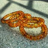  Vòng Tay Hổ Phách Dáng Hạt Pan 10mm 