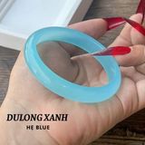  Vòng Tay Chalcedony Xanh Dương Nguyên Khối 