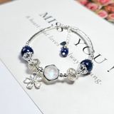  Vòng Tay Kianite Mix Moonstone Charm Bạc 