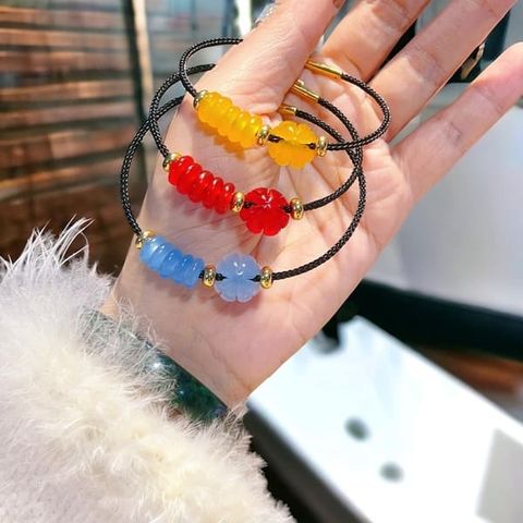 Vòng Tay Cỏ 4 Lá Mix Ngũ Điếu Đá Mã Não