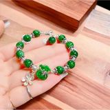  Vòng Tay Đá Mix Túi Tiền Charm Bạc 