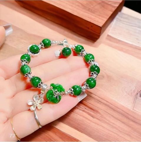 Vòng Tay Đá Mix Túi Tiền Charm Bạc
