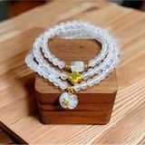  Vòng tay Moonstone mix Charm vàng 