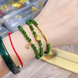  Vòng Tay Đá Diopside 5mm Mix Charm Vàng 