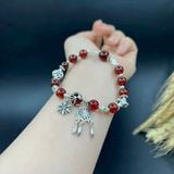  Vòng Tay Garnet mix Charm 