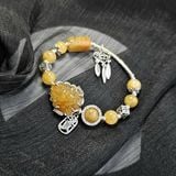  Vòng Tay Hồ Ly Chúa Thạch Anh Tóc Vàng Mix Lu Thống 