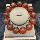  Vòng Hổ Phách Huyết Mật Myanmar 16mm 