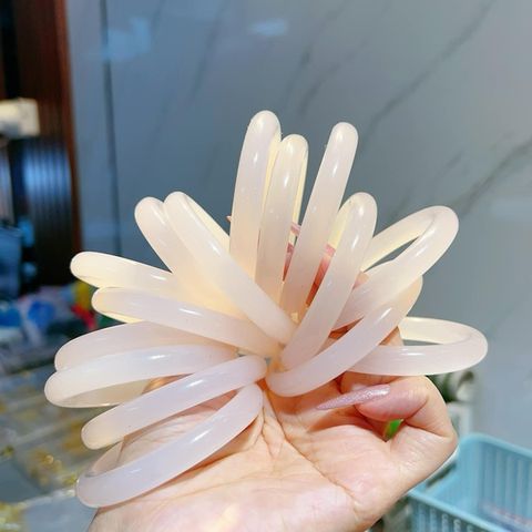 Vòng Tay Khối Ngọc Onyx Trắng