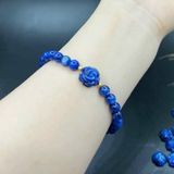  Vòng Tay Kyanite Hoa Mẫu Đơn mix Bi Vàng 