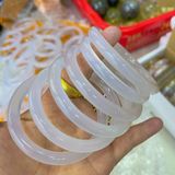  Vòng Tay Nguyên Khối Mã Não Trắng 8mm 